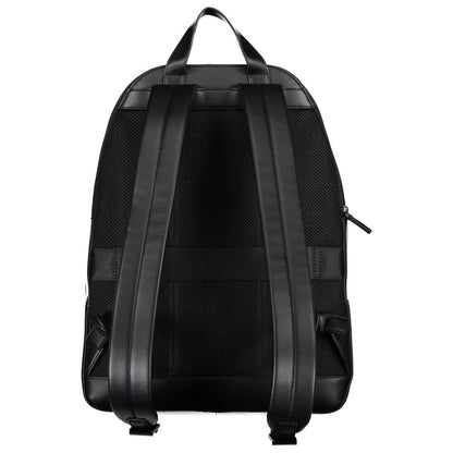 Travel Backpack by Tommy Hilfiger for men in polyethylene black features an stately silhouette from the Urban Traveler Polyethylene Travel Backpack range, with a secure zipper, ample external-pockets, internal-pockets & laptop-compartment, and versatile handle, backpack-strap & adjustable-strap.