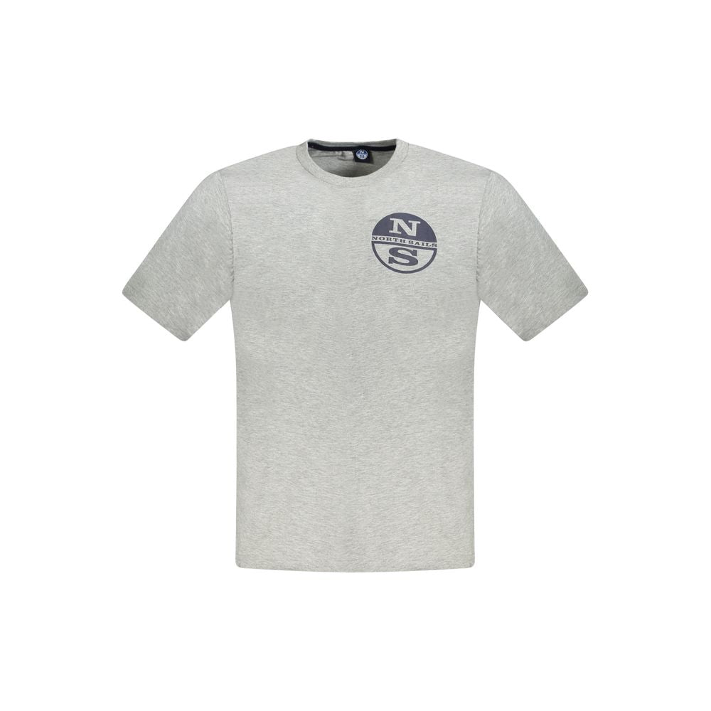T-Shirt by North Sails for men in cotton brown, gray & print showcases a dramatic silhouette, elegantly detailed with a dramatic crew neckline and short-sleeve for a truly dramatic finish.