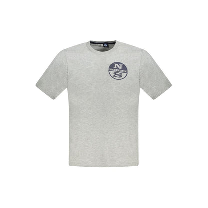 T-Shirt by North Sails for men in cotton brown, gray & print showcases a dramatic silhouette, elegantly detailed with a dramatic crew neckline and short-sleeve for a truly dramatic finish.