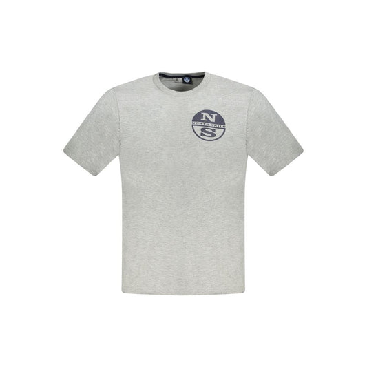 T-Shirt by North Sails for men in cotton brown, gray & print showcases a dramatic silhouette, elegantly detailed with a dramatic crew neckline and short-sleeve for a truly dramatic finish.