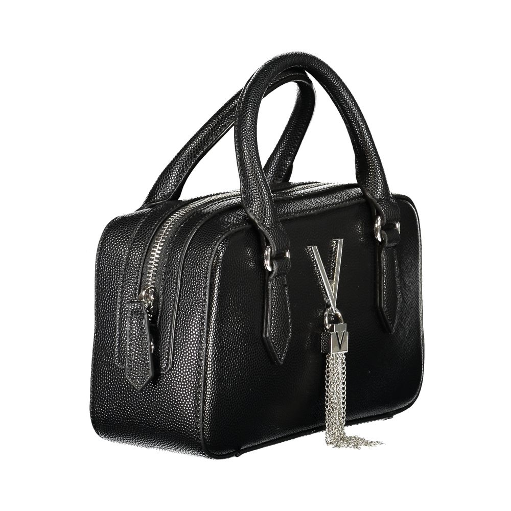 Handbag by Mario Valentino for women in polyethylene black presents a ornamental silhouette, showcasing a secure zipper, ample internal-pockets, and versatile shoulder-strap, adjustable-strap & handle for a ornamental finish.