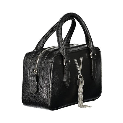 Handbag by Mario Valentino for women in polyethylene black presents a ornamental silhouette, showcasing a secure zipper, ample internal-pockets, and versatile shoulder-strap, adjustable-strap & handle for a ornamental finish.
