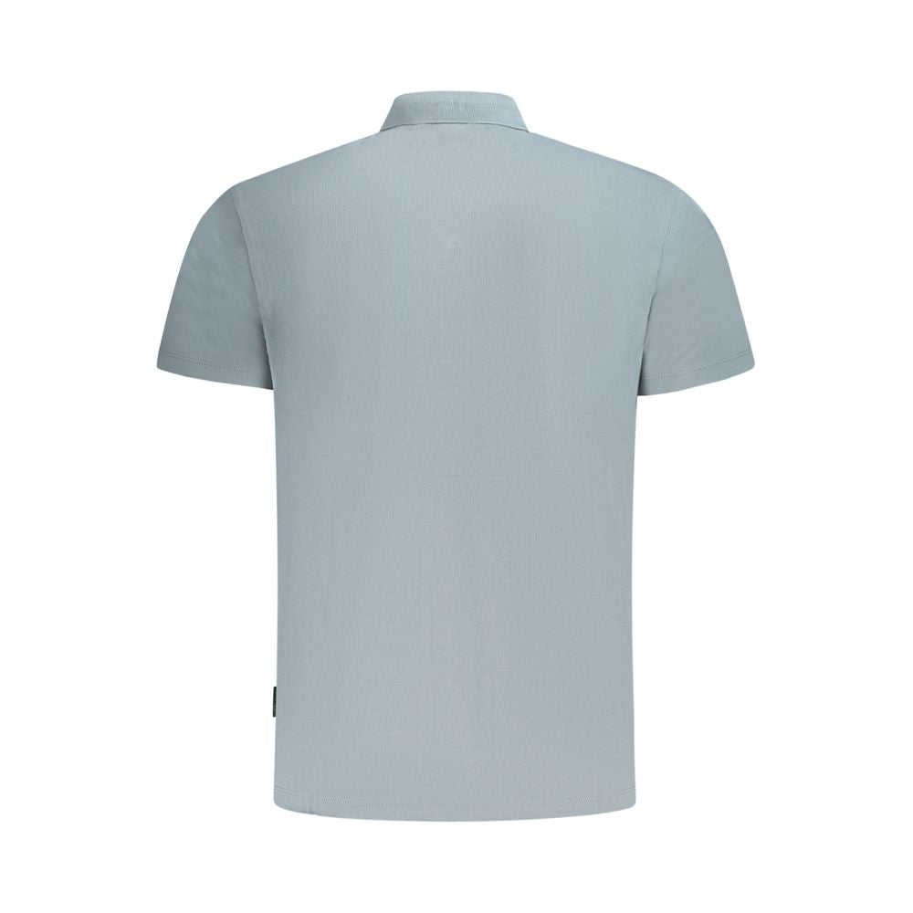 Polo Shirt by Napapijri for men in cotton gray presents a sleek silhouette, featuring a refined and for a sleek finish.