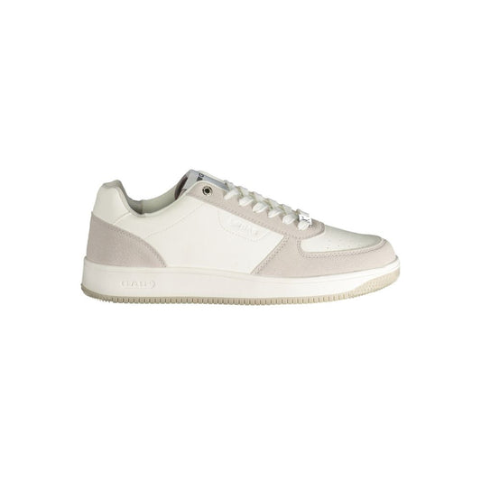 Athletic Sneakers by Gas for men in polyester & polyethylene gray & white showcases a architectural silhouette, artfully capturing the essence of the Men's Athletic Polyester & Polyethylene Sneakers with its signature architectural athletic style construction.