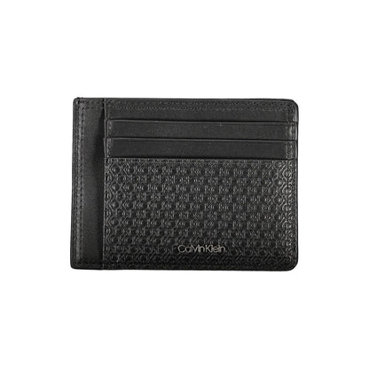 Cardholder Wallet by Calvin Klein for men in leather & plastic black features a streamlined silhouette, showcasing the streamlined Leather & Plastic Cardholder Wallet design with sophisticated card-organization compact-design coin-purse for a premium look.