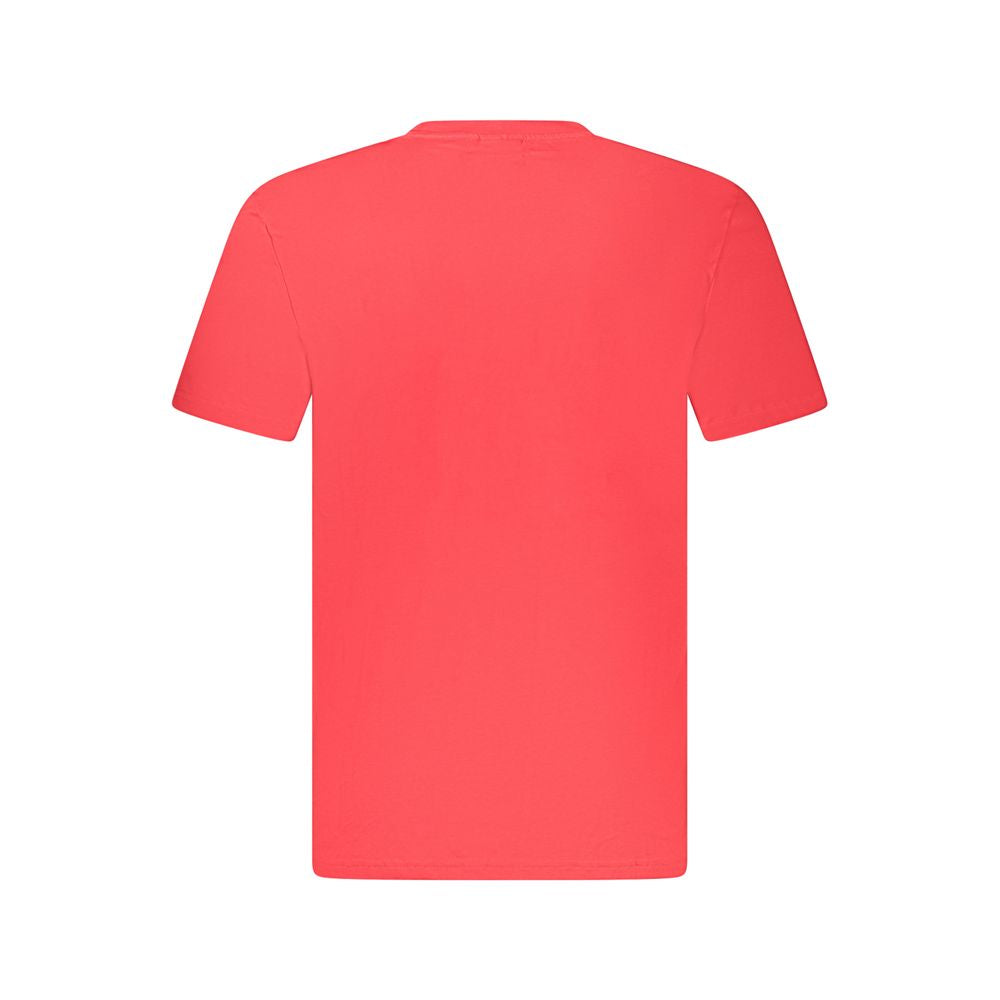 T-Shirt by Fila for men in organic cotton red & print showcases a chic silhouette, artfully detailed with a chic and for a chic finish.