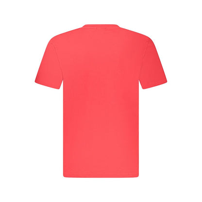 T-Shirt by Fila for men in organic cotton red & print showcases a chic silhouette, artfully detailed with a chic and for a chic finish.