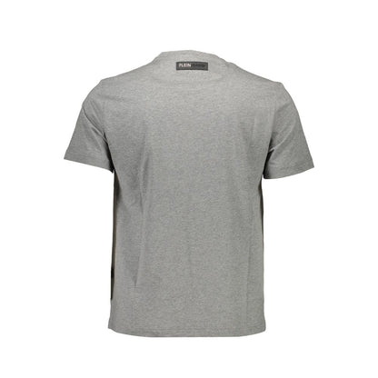 T-Shirt by Plein Sport for men in cotton brown, gray & print showcases a dramatic silhouette, elegantly detailed with a dramatic and for a truly dramatic finish.