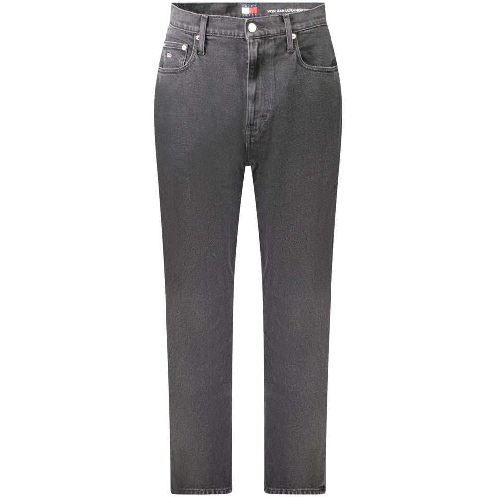 Jeans by Tommy Hilfiger for women in stretch denim cotton black presents a refined pantology silhouette, artfully defined by a refined pantology tapered-leg & mom, long, and a sophisticated .