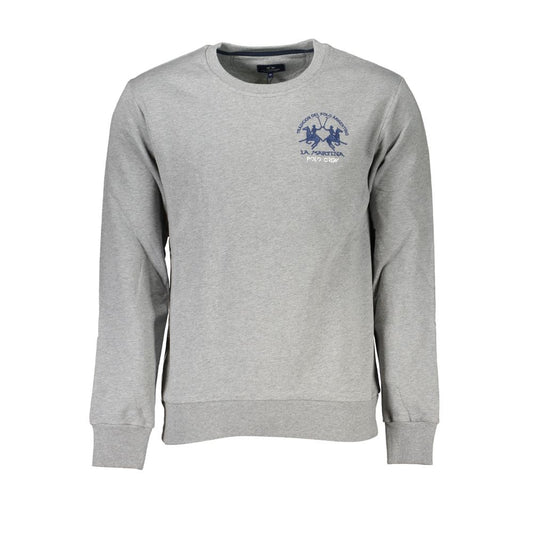 Sweatshirt by La Martina for men in cotton brown & gray features an magnificent silhouette, showcasing a sophisticated crew neckline and detail for a truly magnificent finish.