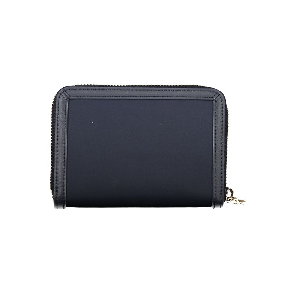 Wallet by Tommy Hilfiger for women in polyester & polyethylene blue showcases a refined silhouette, artfully capturing the essence of the refined Polyester & Polyethylene Wallet design with functional eco-friendly coin-purse.