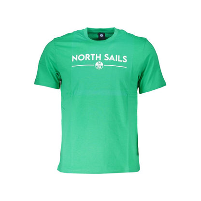 T-Shirt by North Sails for men in cotton green & print showcases a chic silhouette, artfully detailed with a chic crew neckline and for a chic finish.
