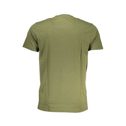 T-Shirt by Cavalli Class for men in cotton green & print showcases a chic silhouette, artfully detailed with a chic crew neckline and for a chic finish.