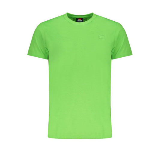 T-Shirt by Norway 1963 for men in cotton green features a plush silhouette, showcasing a sophisticated crew neckline and short-sleeve for a truly plush finish.