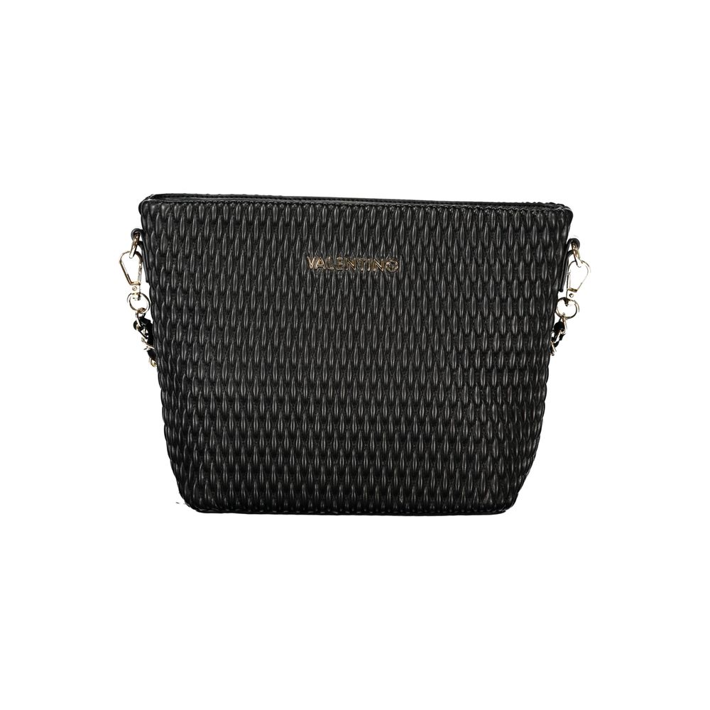 Handbag by Mario Valentino for women in polyethylene black & signature features an refined silhouette, showcasing a secure zipper, ample , and versatile shoulder-strap, adjustable-strap & handle for a sophisticated refined aesthetic.