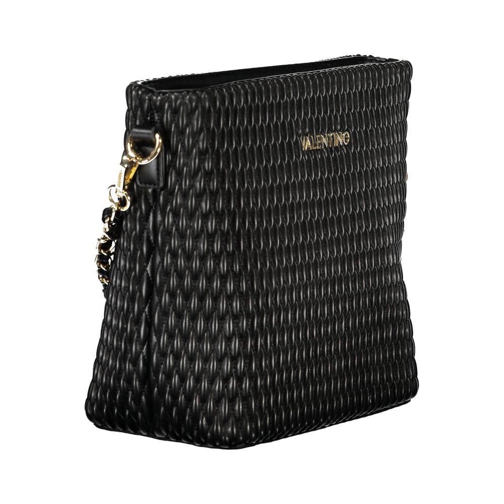 Handbag by Mario Valentino for women in polyethylene black & signature features a ornamental silhouette, showcasing a secure zipper, ample , and ornamental shoulder-strap, adjustable-strap & handle for a sophisticated look.