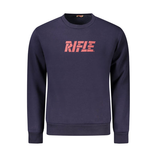 Sweatshirt by Rifle for men in cotton polyester blue & print features an provocated silhouette, detailed with a provocated long-sleeve and a refined crew neckline for a sophisticated aesthetic.