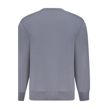 Sweatshirt by Calvin Klein for men in cotton blue features an magnificent silhouette, showcasing a sophisticated crew neckline and detail for a truly magnificent finish.