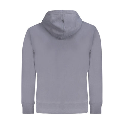 Hooded Sweatshirt Hoodie by Calvin Klein for men in stretch cotton blue features a slouchy chic silhouette, detailed with a slouchy chic and a signature for an elevated aesthetic.