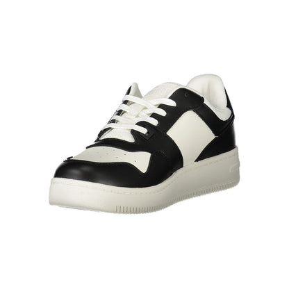Sneakers by Tommy Hilfiger for women in polyester polyethylene leather white features an sumptuous silhouette, showcasing the premium Crisp Women's Fashion Polyester Polyethylene Leather Sneakers in a sumptuous fashion style that offers a sumptuous finish for refined style.