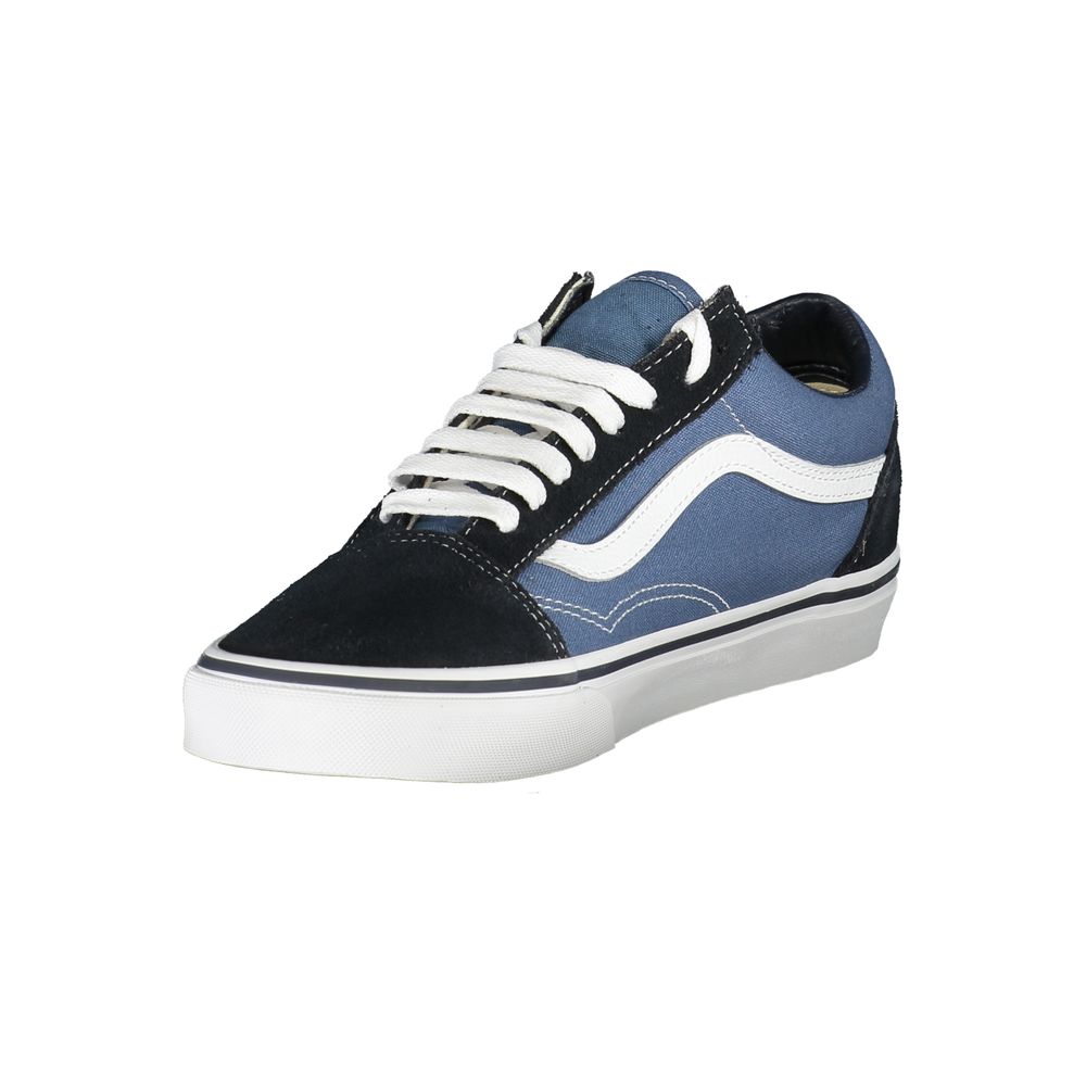 Sneakers by Vans for men in polyester polyethylene leather blue presents a sumptuous silhouette as Men's Fashion Polyester Polyethylene Leather Sneakers, expertly defined by a sumptuous fashion style for a sumptuous, high-fashion look.