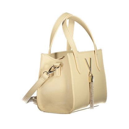 Handbag by Mario Valentino for women in polyethylene beige presents a ornamental silhouette, showcasing a secure zipper, ample internal-pockets, and versatile shoulder-strap, adjustable-strap & handle for a ornamental finish.