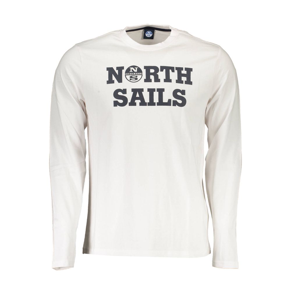 T-Shirt by North Sails for men in cotton white & print showcases a fashionable silhouette, elegantly detailed with a fashionable long-sleeve and for a sophisticated, high-fashion look.