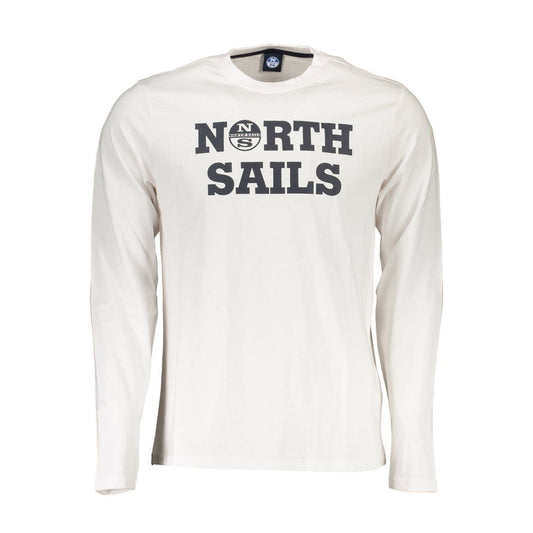 T-Shirt by North Sails for men in cotton white & print showcases a fashionable silhouette, elegantly detailed with a fashionable long-sleeve and for a sophisticated, high-fashion look.
