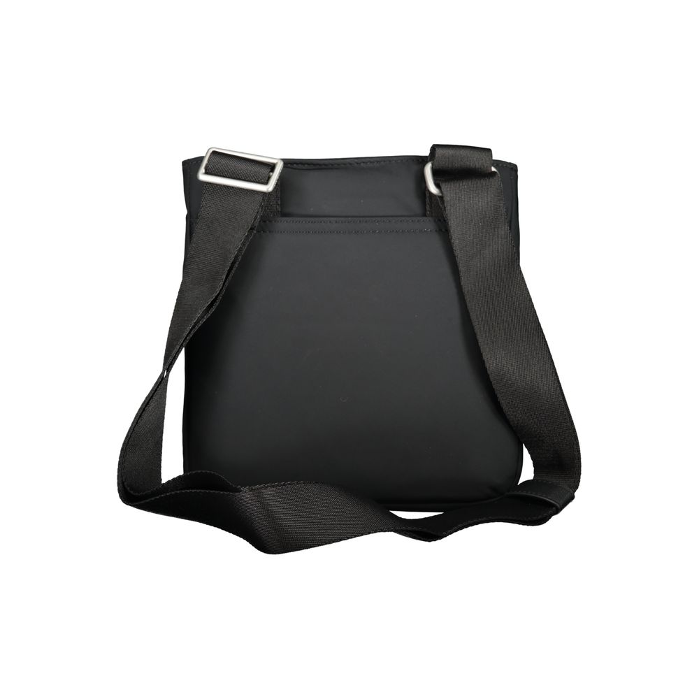 Shoulder Bag by Tommy Hilfiger for men in polyester black presents a statuesque silhouette, showcasing a secure zipper and statuesque external-pockets & internal-pockets with versatile shoulder-strap & adjustable-strap for a sophisticated look.