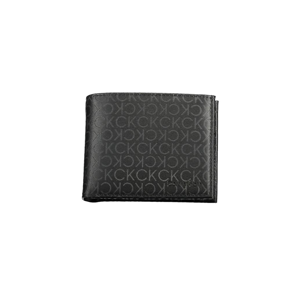 Cardholder Wallet by Calvin Klein for men in polyester & polyethylene black presents a architectural silhouette from the Polyester & Polyethylene Cardholder Wallet collection, showcasing architectural card-organization rfid-protection for a architectural finish.