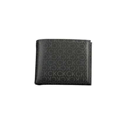 Cardholder Wallet by Calvin Klein for men in polyester & polyethylene black presents a architectural silhouette from the Polyester & Polyethylene Cardholder Wallet collection, showcasing architectural card-organization rfid-protection for a architectural finish.