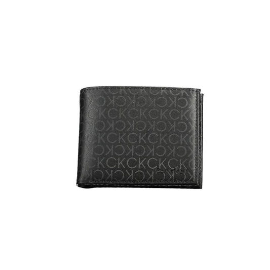 Cardholder Wallet by Calvin Klein for men in polyester & polyethylene black presents a architectural silhouette from the Polyester & Polyethylene Cardholder Wallet collection, showcasing architectural card-organization rfid-protection for a architectural finish.
