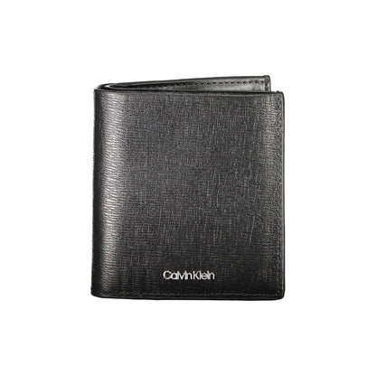 Cardholder Wallet by Calvin Klein for men in leather black presents a architectural silhouette from the Leather Cardholder Wallet collection, showcasing architectural card-organization rfid-protection coin-purse for a architectural finish.