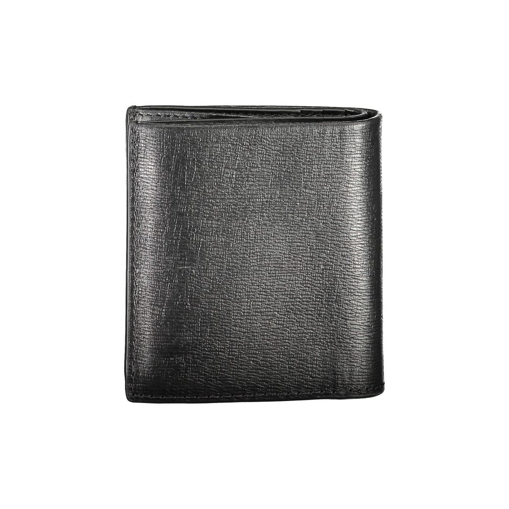 Cardholder Wallet by Calvin Klein for men in leather black presents a refined silhouette, artfully capturing the essence of the Leather Cardholder Wallet design with sophisticated card-organization rfid-protection coin-purse for a refined look.