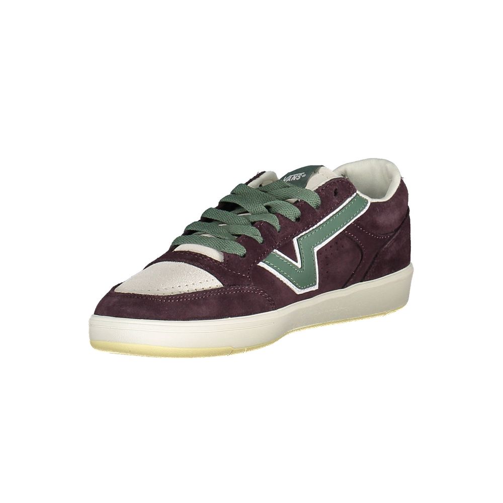 Sneakers by Vans for men in polyester polyurethane leather purple & violet presents a sumptuous silhouette, artfully capturing the essence of the Men's Athletic Polyester Polyurethane Leather Sneakers with its sumptuous athletic style design.