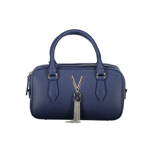 Handbag by Mario Valentino for women in polyethylene blue features a refined silhouette, showcasing a secure zipper, organized internal-pockets, and versatile shoulder-strap, adjustable-strap & handle for a refined finish.