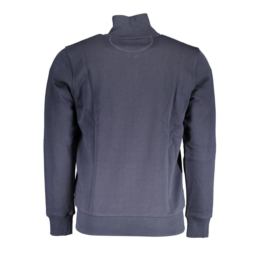Sweatshirt Sweater by La Martina for men in cotton polyester blue showcases a sumptuous silhouette, artfully finished with a sumptuous and for a sophisticated, sumptuous look.