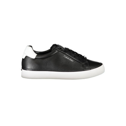 Sneakers by Calvin Klein for women in polyester polyethylene leather black features a sumptuous design, perfectly showcasing the sumptuous fashion style of this Women's Fashion Polyester Polyethylene Leather Sneakers.