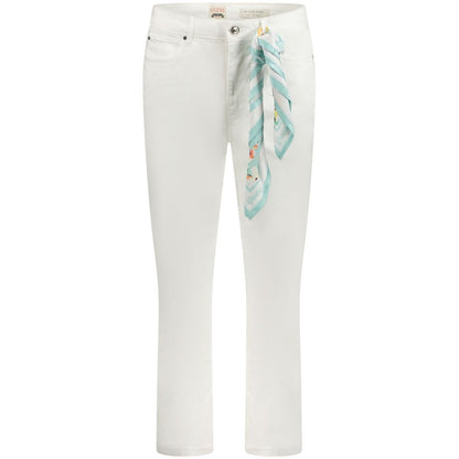 Jeans by Guess Jeans for women in lyocell & denim cotton white features a polished silhouette with a polished skinny, reaching a polished long and finished with a polished high rise.