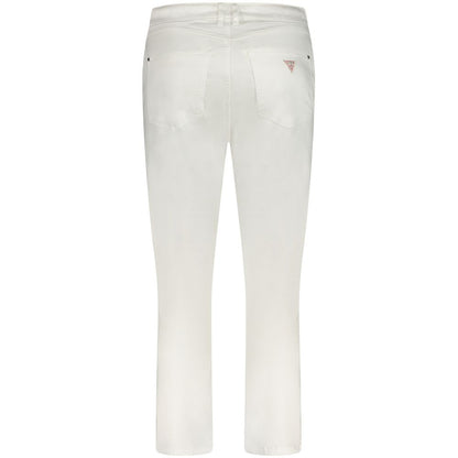 Jeans by Guess Jeans for women in lyocell & denim cotton white presents a refined pantology silhouette, artfully defined by a refined pantology skinny, long, and a sophisticated high rise.