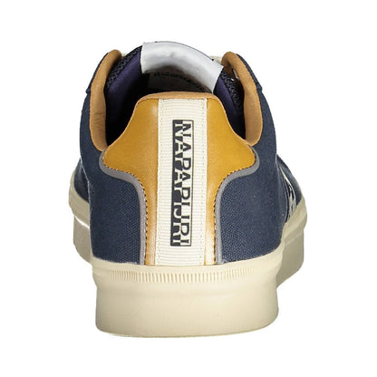 Sneakers by Napapijri for men in polyester & polyethylene blue presents a sumptuous silhouette from the Men's Athletic Polyester & Polyethylene Sneakers collection, showcasing a sumptuous athletic style for an elevated aesthetic.