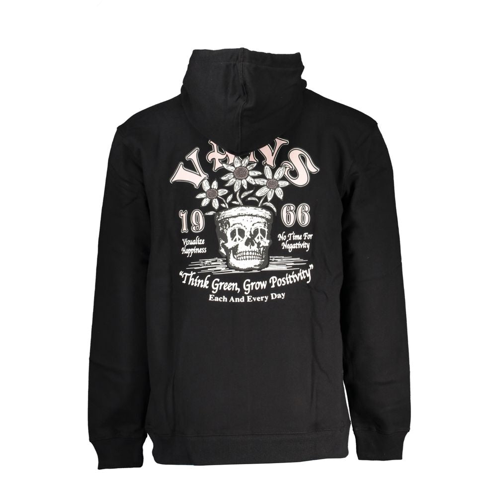 Hooded Sweatshirt by Vans for men in cotton black features a unrivaled silhouette with a refined wrap hooded neckline and unrivaled detailing for a sophisticated look.