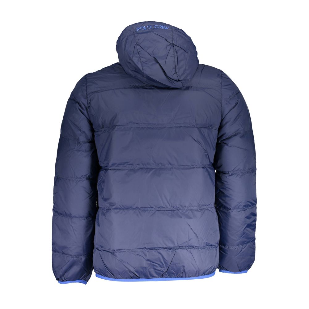 Hooded Jacket by La Martina for men in polyamide blue presents a authentic silhouette, artfully detailed with a authentic and functional pockets & hooded for a premium authentic finish.