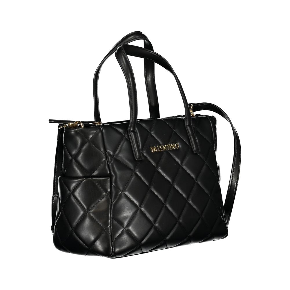 This Handbag by Mario Valentino for women in polyethylene and black presents a sculptural silhouette featuring a secure zipper, ample built-in-compartments, external-pockets & internal-pockets, and versatile shoulder-strap & adjustable-strap for a sculptural finish.