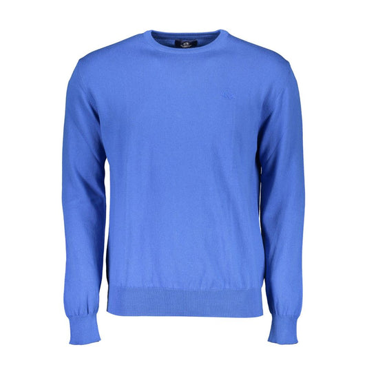 Sweater by La Martina for men in cotton blue showcases an masterful silhouette, artfully detailed with a masterful round neckline and for a sophisticated, premium finish.