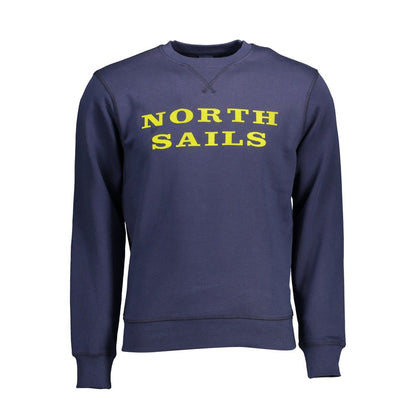 Sweatshirt Sweater by North Sails for men in cotton canvas blue showcases a discreet silhouette, finished with a discreet and for a discreet look.