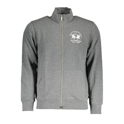 Sweatshirt Sweater by La Martina for men in cotton polyester gray showcases an masterful silhouette, artfully detailed with a masterful and for a sophisticated, premium finish.