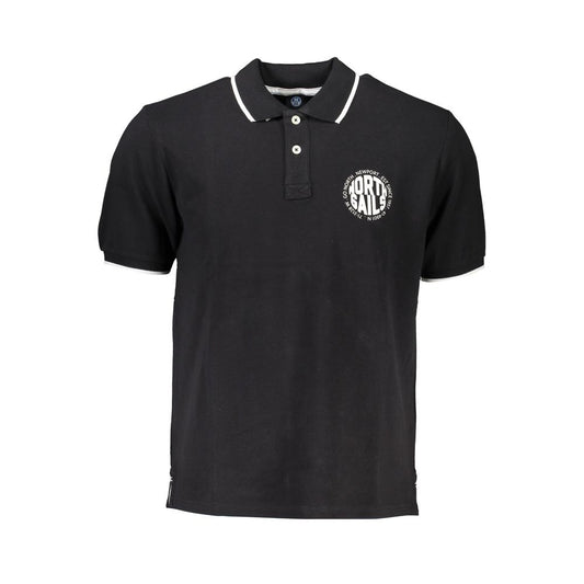 Polo Shirt by North Sails for men in cotton black & print showcases a sharp silhouette, detailed with a refined and sharp for a sophisticated finish.