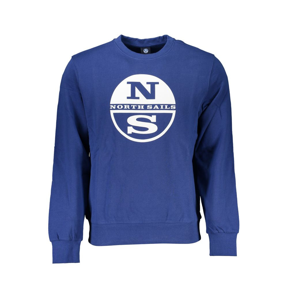 Sweatshirt by North Sails for men in cotton blue & print showcases a slouchy chic silhouette, artfully detailed with a slouchy chic crew neckline and for a slouchy chic finish.