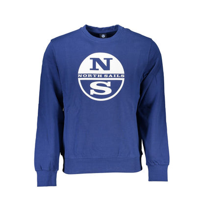 Sweatshirt by North Sails for men in cotton blue & print showcases a slouchy chic silhouette, artfully detailed with a slouchy chic crew neckline and for a slouchy chic finish.